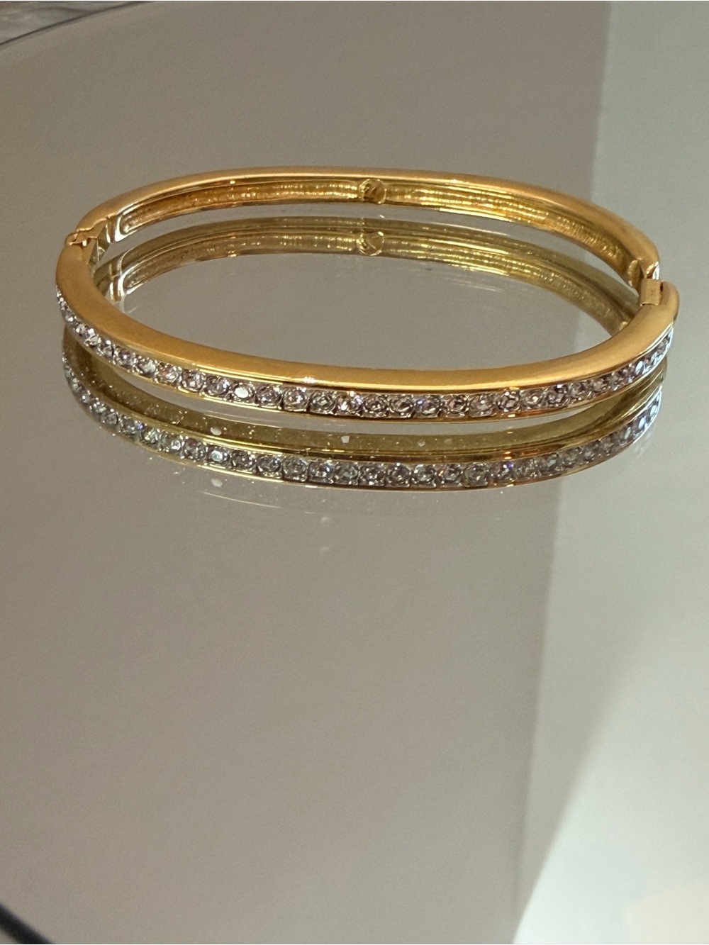 Vintage 1980’s Genuine Swarovski Crystal Bracelet Gold Plated